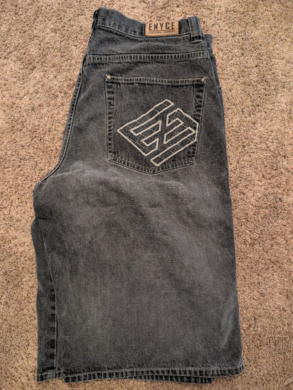 ENYCE Y2K Size 36 Baggy Jean Shorts Jorts Style E10485 G075